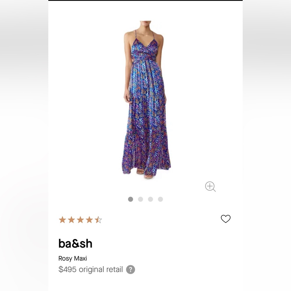 BA&SH Maxi Rosy Dress in Blue